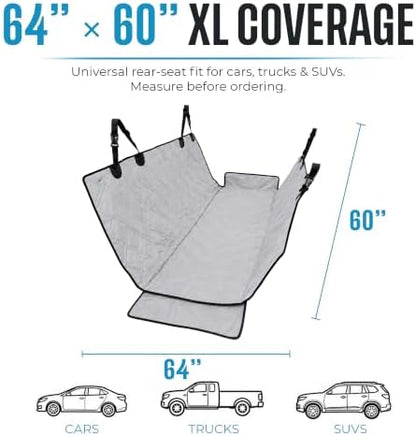 Bulldogology Dog Car Seat Cover Waterproof Heavy Duty Bench Dog Hammock - Image 5