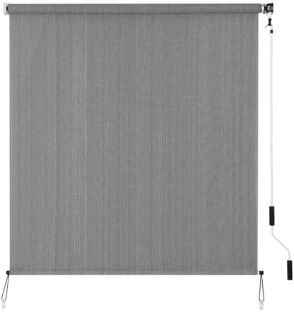 SMONTER Outdoor Sunshade Roller Shade 5'W x 6'H, Exterior Cordless Roll Up by SMONTER
