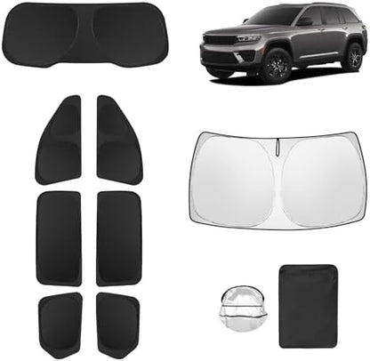 8pcs Car Window Shades for Jeep Grand Cherokee 2022-2026 Accessories, by Unknown