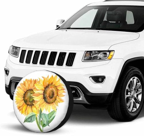 Sunflower Spare Tire Cover Yellow Sunflower Wheel Covers - Image 3