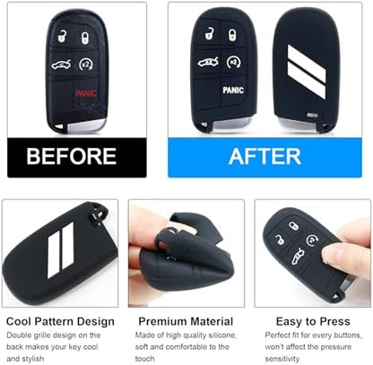 Key Fob Cover for Dodge Accessories 5 Button Key Fob Case - Image 4