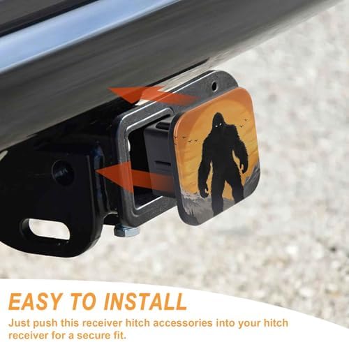 2 Inch Black Man Sunset Trailer Hitch Cover Rubber Receiver Tube Plug Cap - Image 4