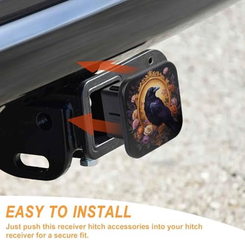 Trailer Hitch Cover 2 Inch Square Receiver Hitch Cover Rubber Tube Plug - Image 4