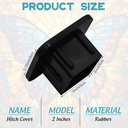 Hitch Receiver Cover 2" Stained Glass Beautiful Butterfly Trailer Hitch Cover - Image 2