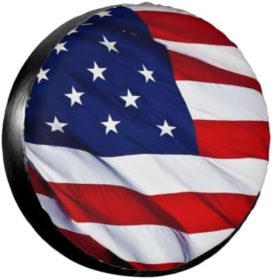 American Flag Spare Tire Cover, Universal Waterproof & Dustproof Wheel by YSYZSDS