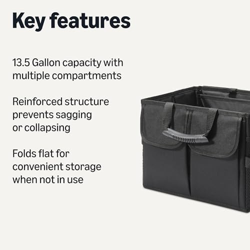 Amazon Basics Trunk Organizer for Car, 13.5 Gallon - Image 2
