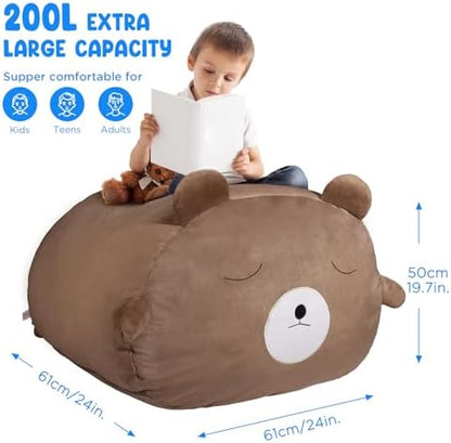 Children's Bean Bag Cover for Soft Toys 24 x 24 x 19.7 in - Image 2