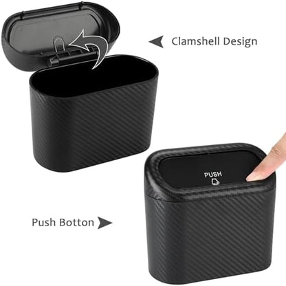 Accmor Car Trash Can with Lid, 2 Pack Mini Vehicle Trash Bin Car Dustbin - Image 3
