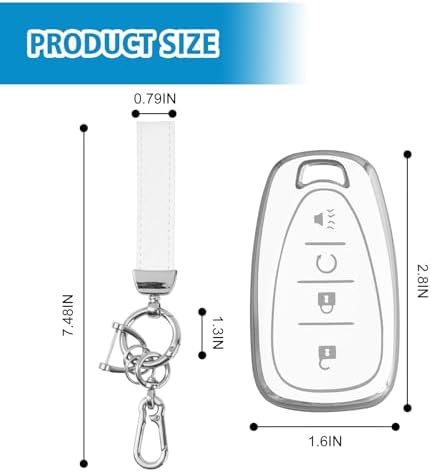 Rislobx Key Fob Cover Fit for Chevy Key, Car Key Case Protector for Volt Bolt - Image 3