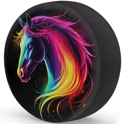 Rainbow Horse Spare Tire Cover Dust-Proof Wheel Protector - Image 2