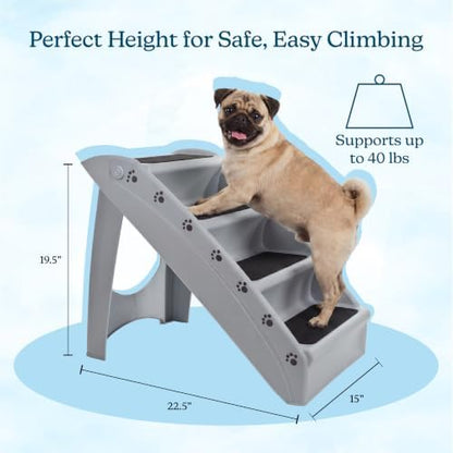 PETMAKER Lightweight Durable Plastic Dog Stairs, 23.25” x 15” x 19” - Image 2