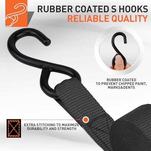 HORUSDY Ratchet Straps, 200 LB Break Strength, Appliances, Lawn Equipment - Image 4