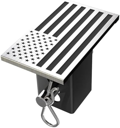 Synrroe 2" Heavy Duty Stainless Steel Flag Hitch Cover, Car Wash Safe - Image 2