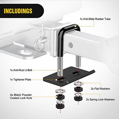 Nilight Trailer Hitch Extender 7" fits 2 Inch Receiver w/Hitch Tightener - Image 3