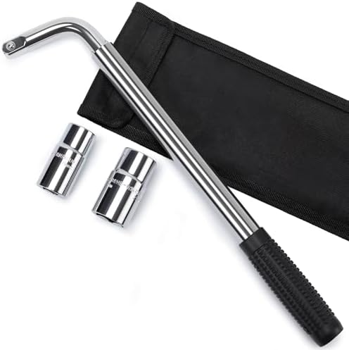 TONDA Telescoping Lug Wrench, Tire Iron, 1/2" Drive, 17/19 & 21/23mm by TONDA