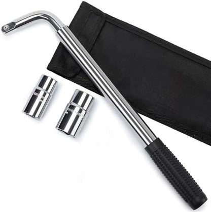 TONDA Telescoping Lug Wrench, Tire Iron, 1/2" Drive, 17/19 & 21/23mm by TONDA