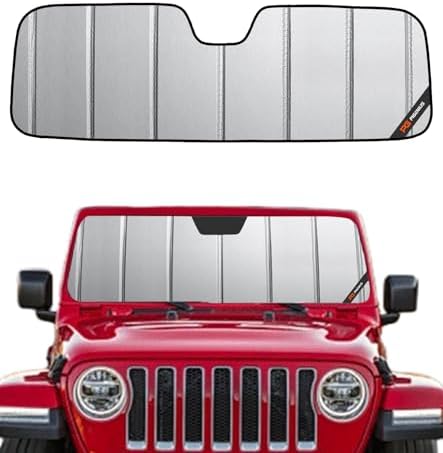 Pigenius Windshield Sun Shade for Jeep Wrangler 1997-2006 Front Window Sunshade by Pigenius