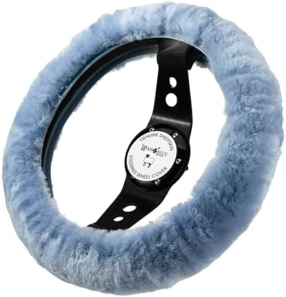 Andalus Brands Luxury Fluffy Car Steering Wheel Covers – Genuine Merino by AndalusBrand