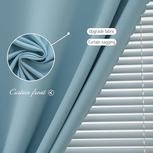 Thermal Blackout Curtains with Self-Adhesive Tape, No Rod No Drill Easy Install - Image 5