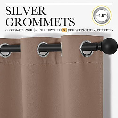 NICETOWN Small Window Kitchen Blackout Curtains, Thermal Insulated Solid - Image 3