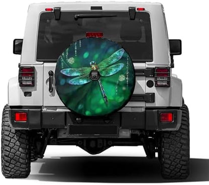Delerain Beautiful Dragonfly Spare Tire Cover by Delerain