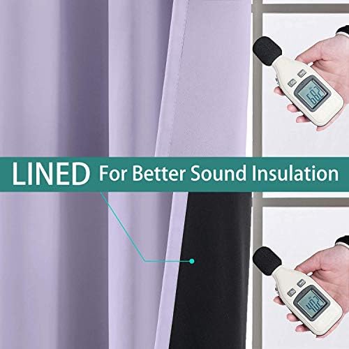 Yakamok Lilac 100% Blackout Curtains 84 Inches Long - Image 4