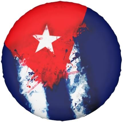 Cuba Cuban Art Flag Spare Tire Cover, Universal Waterproof & Dustproof Wheel - Image 2