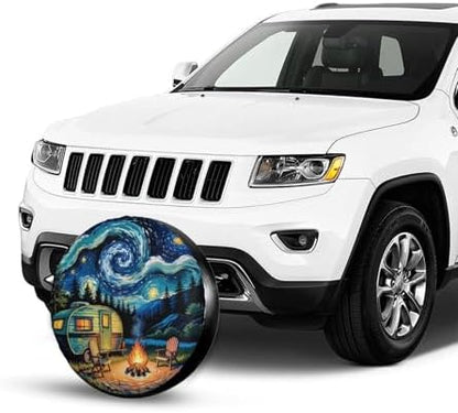 Starry Night Spare Tire Cover Wheel Protector Universal Fit - Image 2