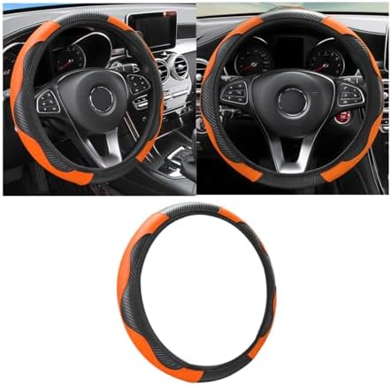 Osilly 15 Inch Carbon Fiber PU Leather Steering Wheel Cover by Osilly