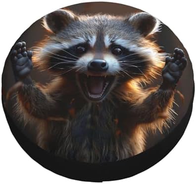 Raccoon Spare Tire Cover Weatherproof Universal Wheel Protectors Wheel Covers - Image 3