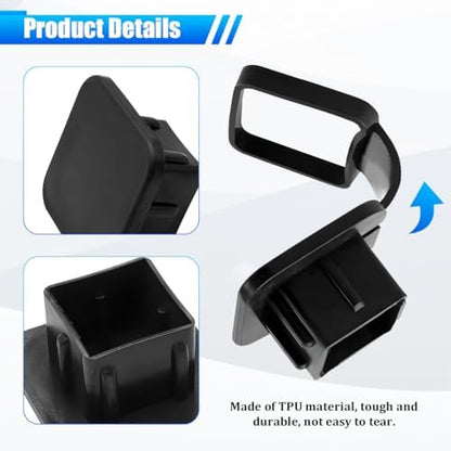 Trailer Hitch Cover, 2 Inch Square Silicone Dust Proof Towing Tube Plug Insert - Image 4