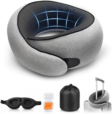 Purroch G-Shape Memory Foam Travel Pillow, Neck Pillow by PurrochLife