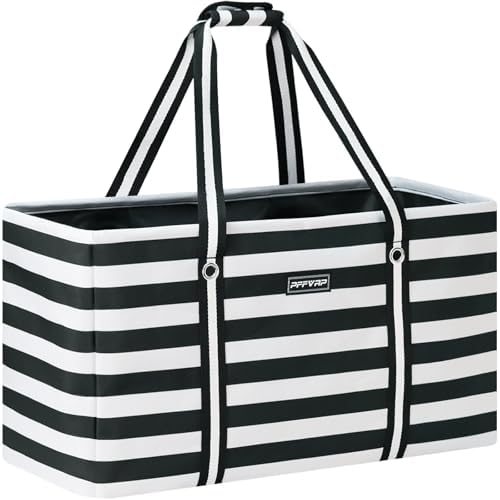 Stand Up Extra Large Utility Tote Bag, Foldable Reusable Grocery Bags by PFFVRP