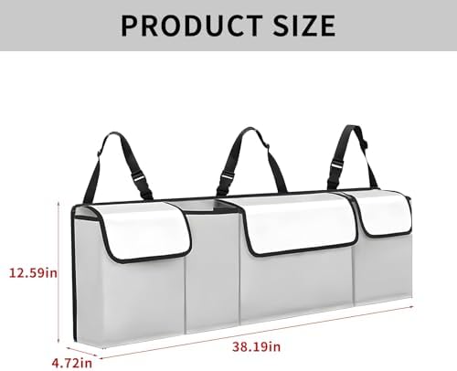Car Trunk Organizer, Backseat Hanging Large Storage - Image 3