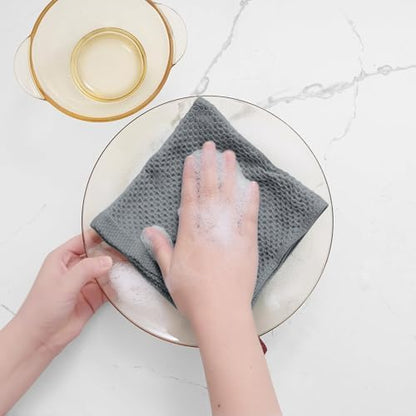 Homaxy 100% Cotton Waffle Weave Kitchen Dish Cloths 18-Pack - Image 4