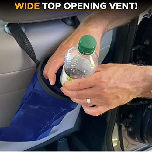 EcoNour 2 Pack Blue Car Trash Bag | Washable Back Seat Hanging Bag - Image 3