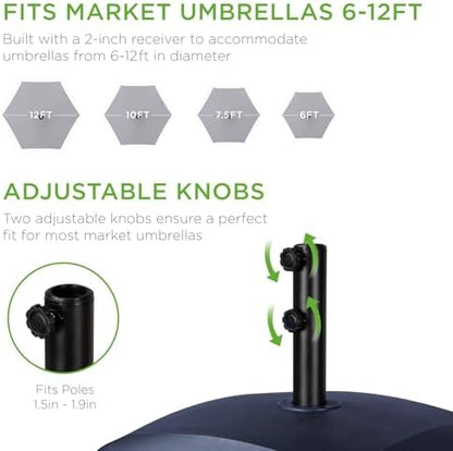 Best Choice Products 123lb Capacity Fillable Mobile Umbrella Base Heavy Duty - Image 6