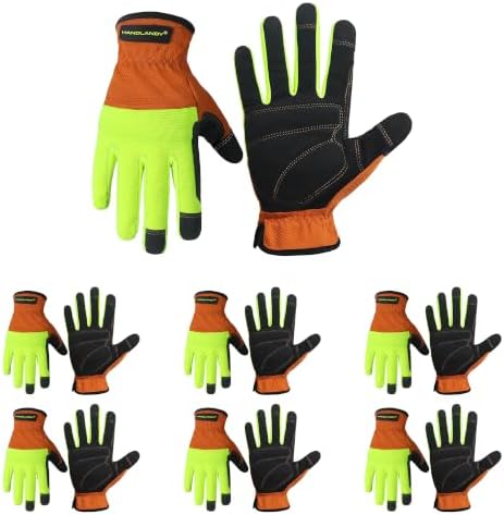 HANDLANDY Work Gloves for Men & Women, Utility Mechanic Working Gloves Touch by HANDLANDY