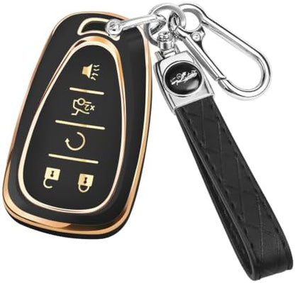 for Chevy Key Fob Cover, 5 Buttons TPU Key Cover by CARKEYCOVERforKERHXLE