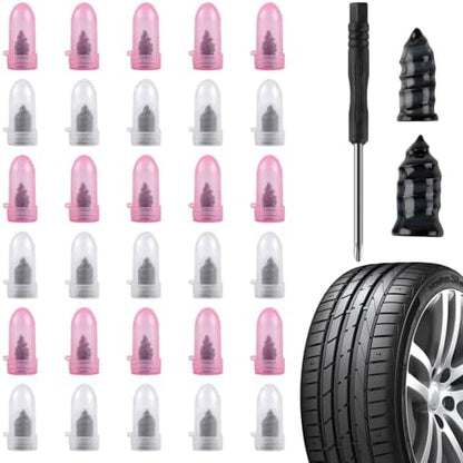 Rindion 30PCS Tire Repair Rubber Nail Kit, Self-Service Tire Repair Screws by Rindion