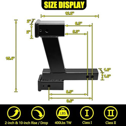 KAIRAY Trailer Dual Hitch Extender Adapter - Image 2