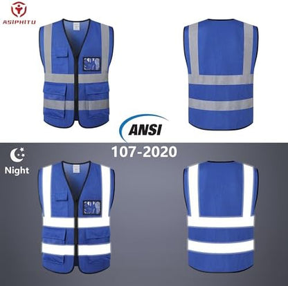 Reflective Safety Vest for Men Women Construction Vest ANSI Standard AP1 - Image 4