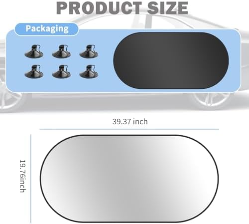 39.37x19.76 Car Rear Window Sun Shade, Foldable Car Window Shades - Image 2