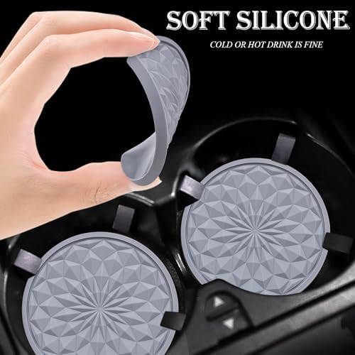 4 Pack Silicone Car Cup Holder Coaster – 2.75 Inch Non-Slip Drink Mat, - Image 4