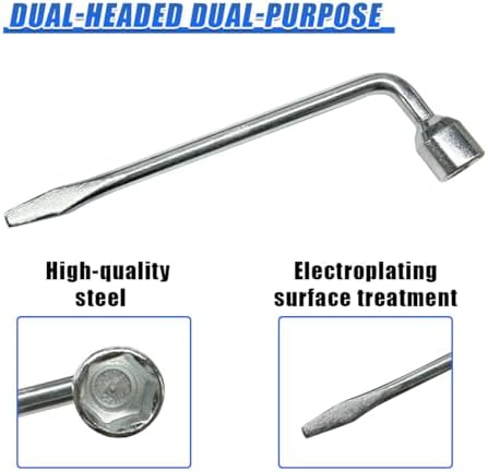 YoRise Car Spare Tire Lug Wrench, 19mm Heavy Duty Steel Auto Socket Repair Tool - Image 3