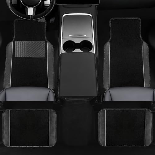 NBTEPEM 10 Pcs Car Floor Mats Full Set Car Accessories, Microfiber Leather - Image 3