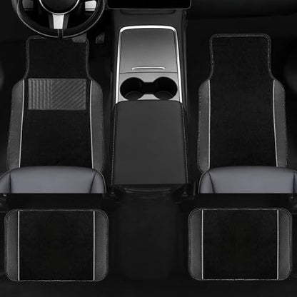 NBTEPEM 10 Pcs Car Floor Mats Full Set Car Accessories, Microfiber Leather - Image 3