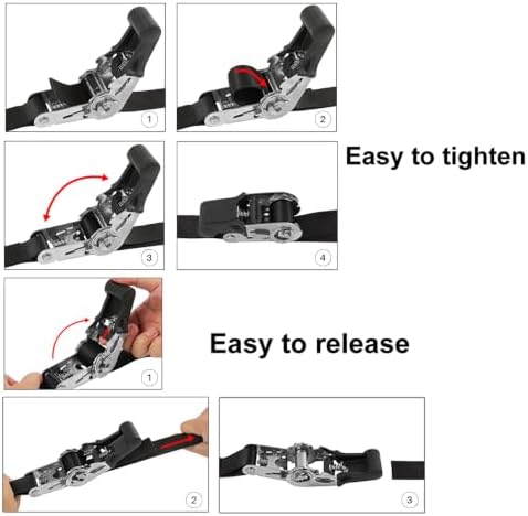 Ayaport Stainless Steel Endless Ratchet Straps, 8FT Cargo Tie Downs - Image 6
