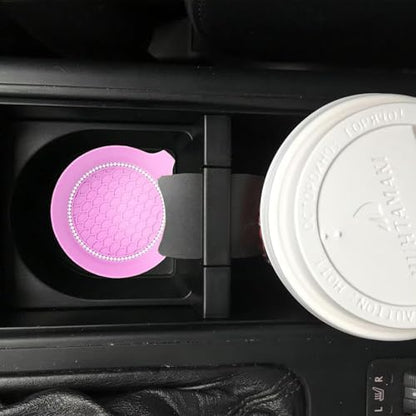 2 PCS Car Cup Coasters, Bling Cup Holder Coaster - Image 2