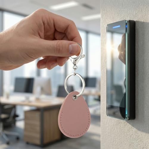 PAGOW 2.3x1.8in Key Fob Holder, PU Leather RFID Key Case Protector - Image 3